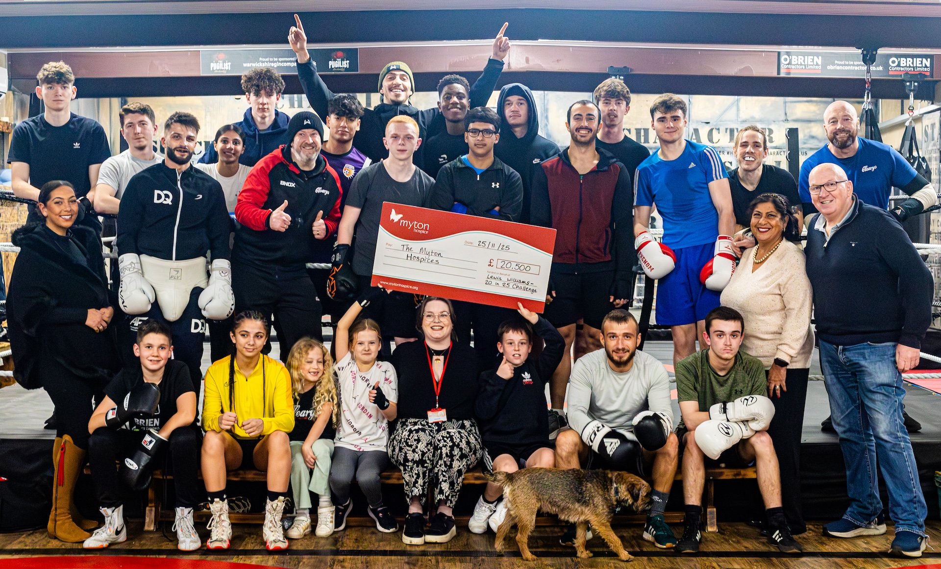 Lewis Williams and Myton Hospices team